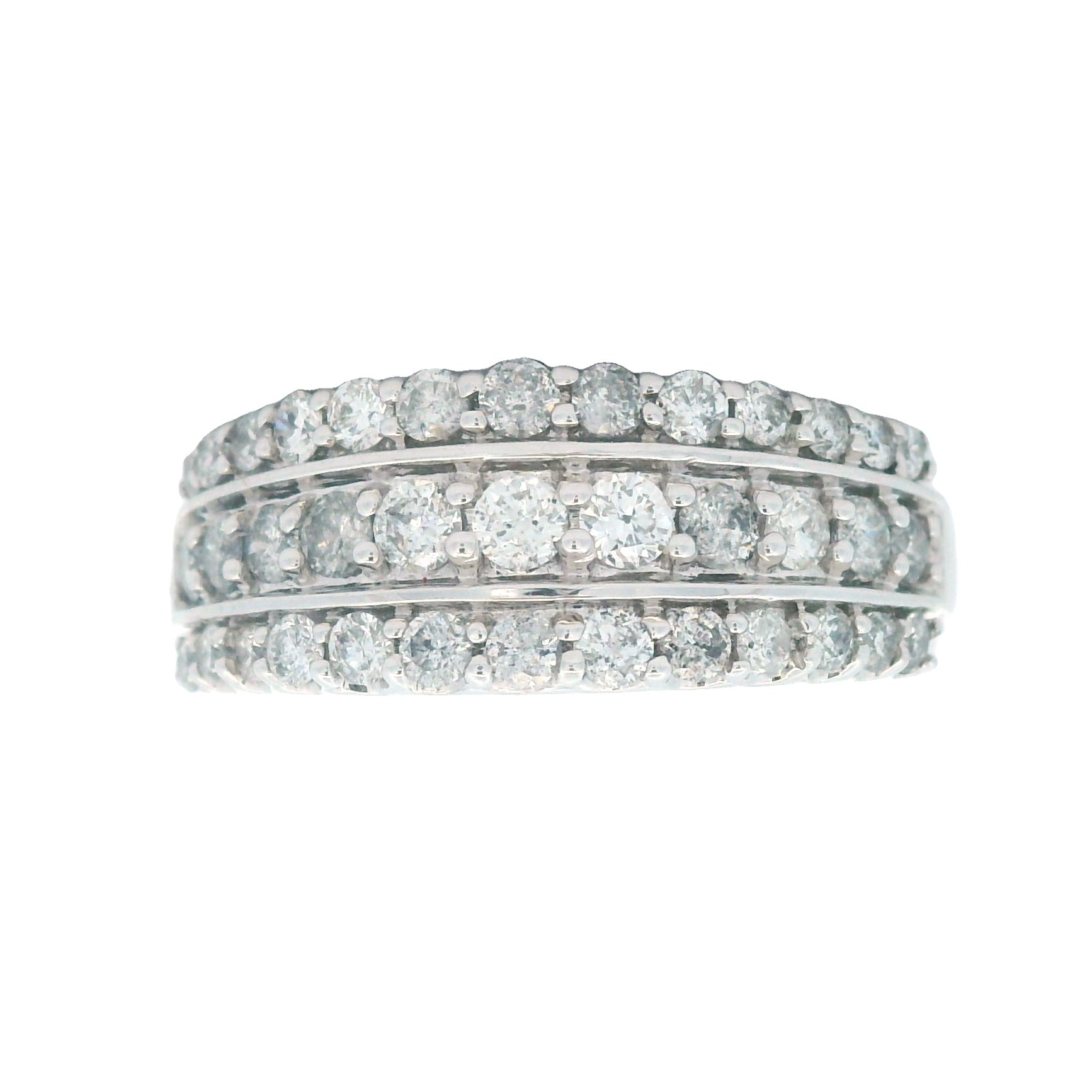 1.00ct Diamond Wedding Band Ring 10KT White Gold