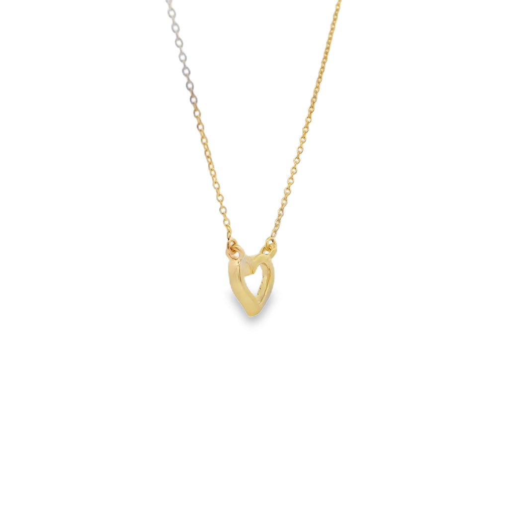 .03ct Diamond Heart Love Pendant 14KT Yellow Gold