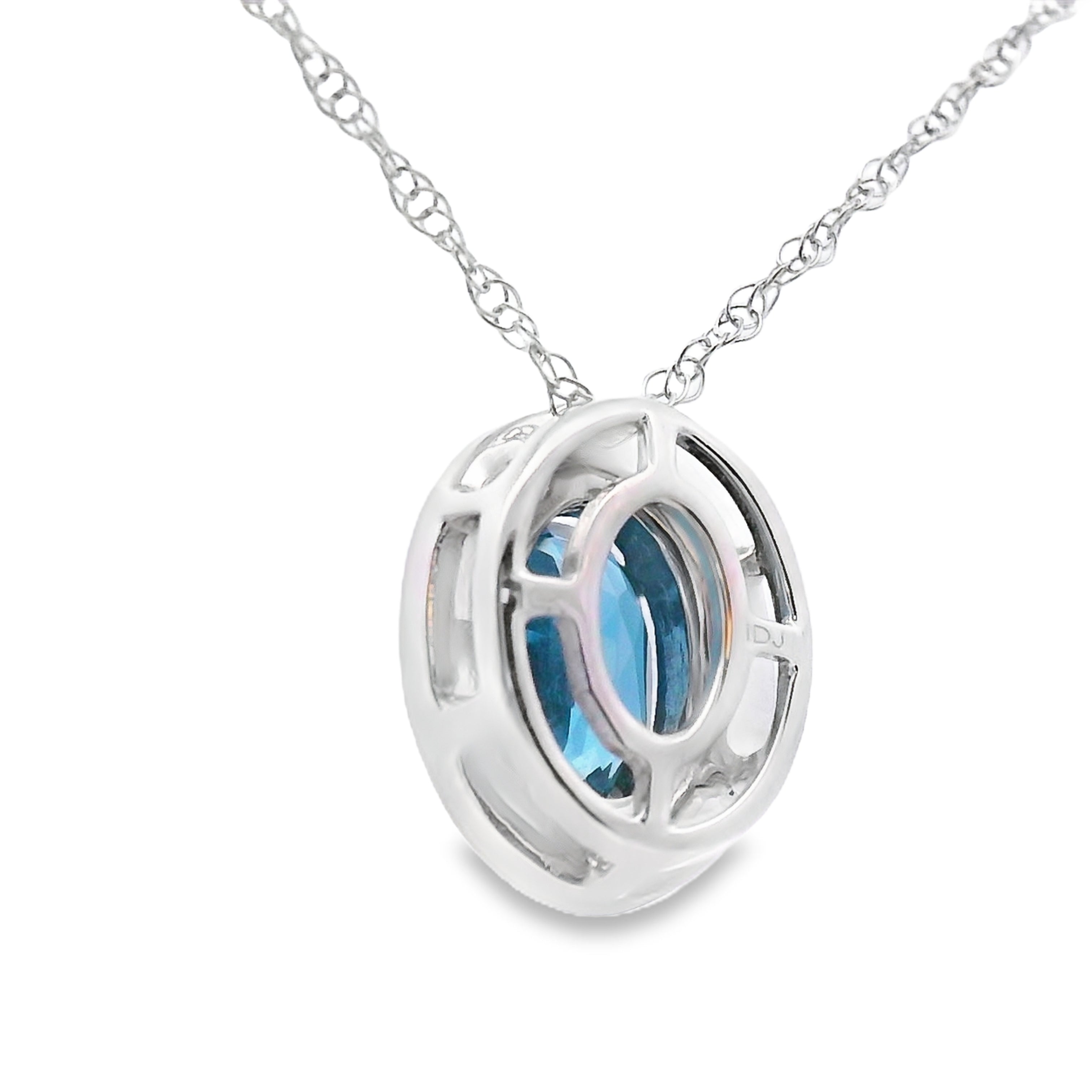 London Blue Topaz Fashion Pendants 10KT White Gold