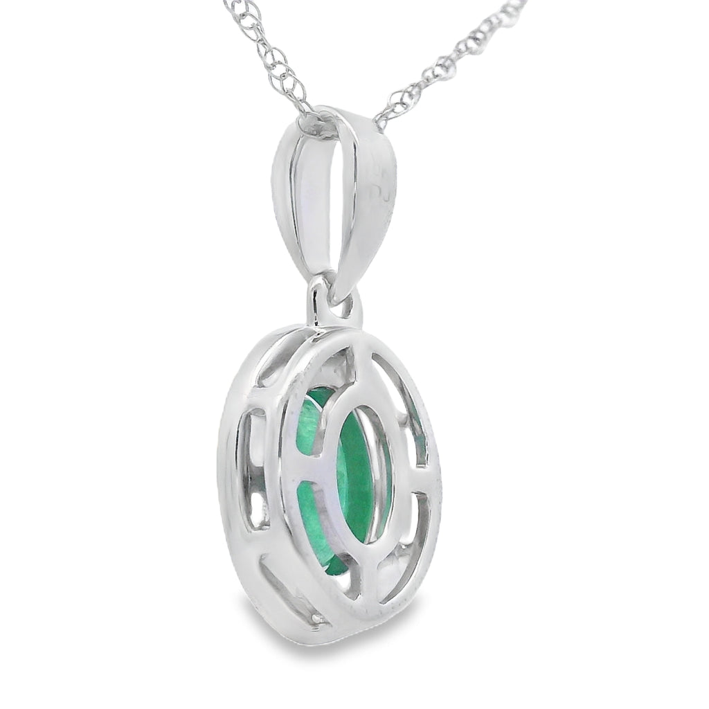 .46ct Emerald Diamond Fashion Pendants 10KT White Gold