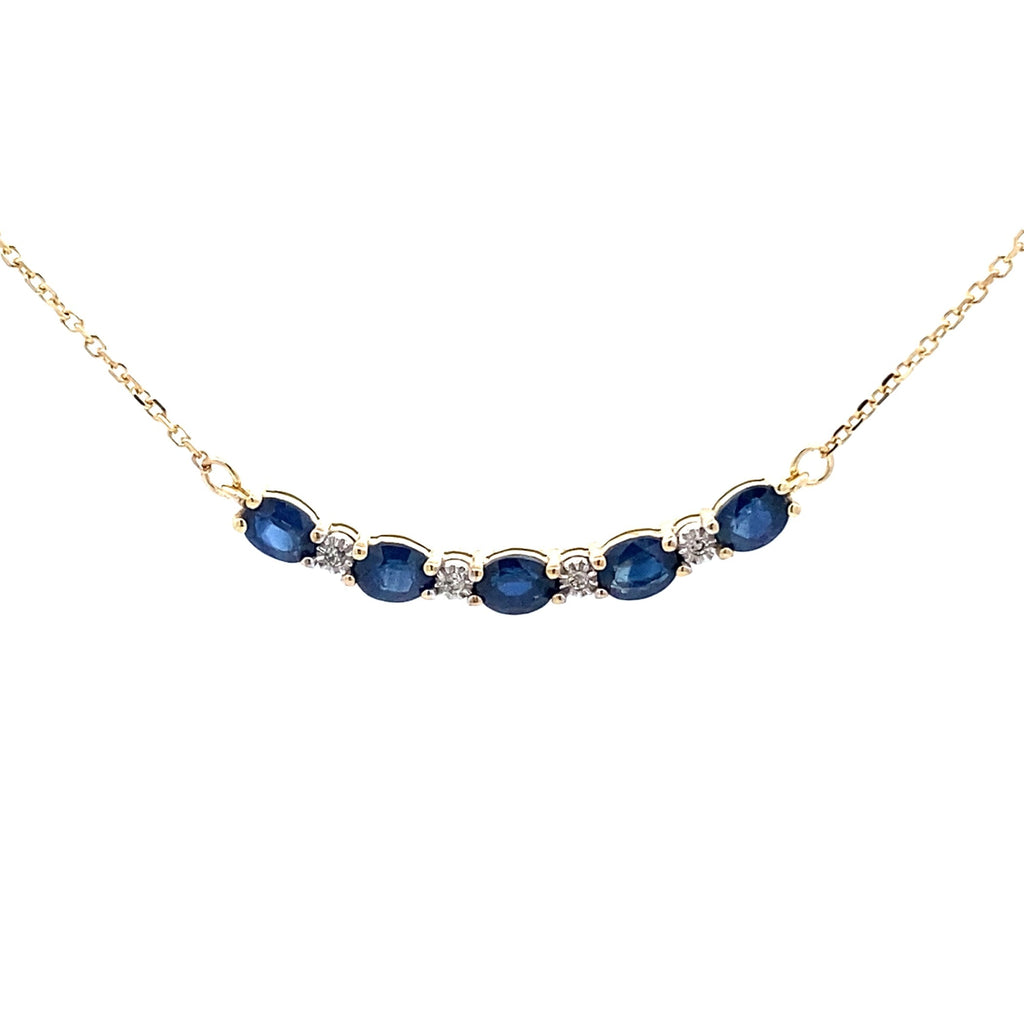 Sapphire Diamond Fashion Pendants 10KT Yellow Gold