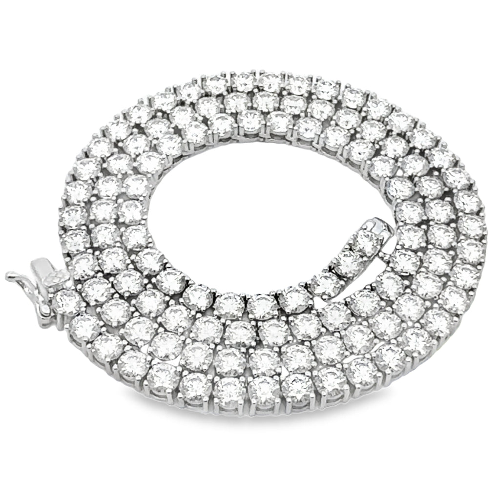 39.98ct Moissanite Tennis Necklace Sterling Silver
