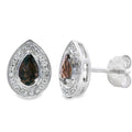 .50ct Quartz Diamond Stud Earrings 10KT White Gold