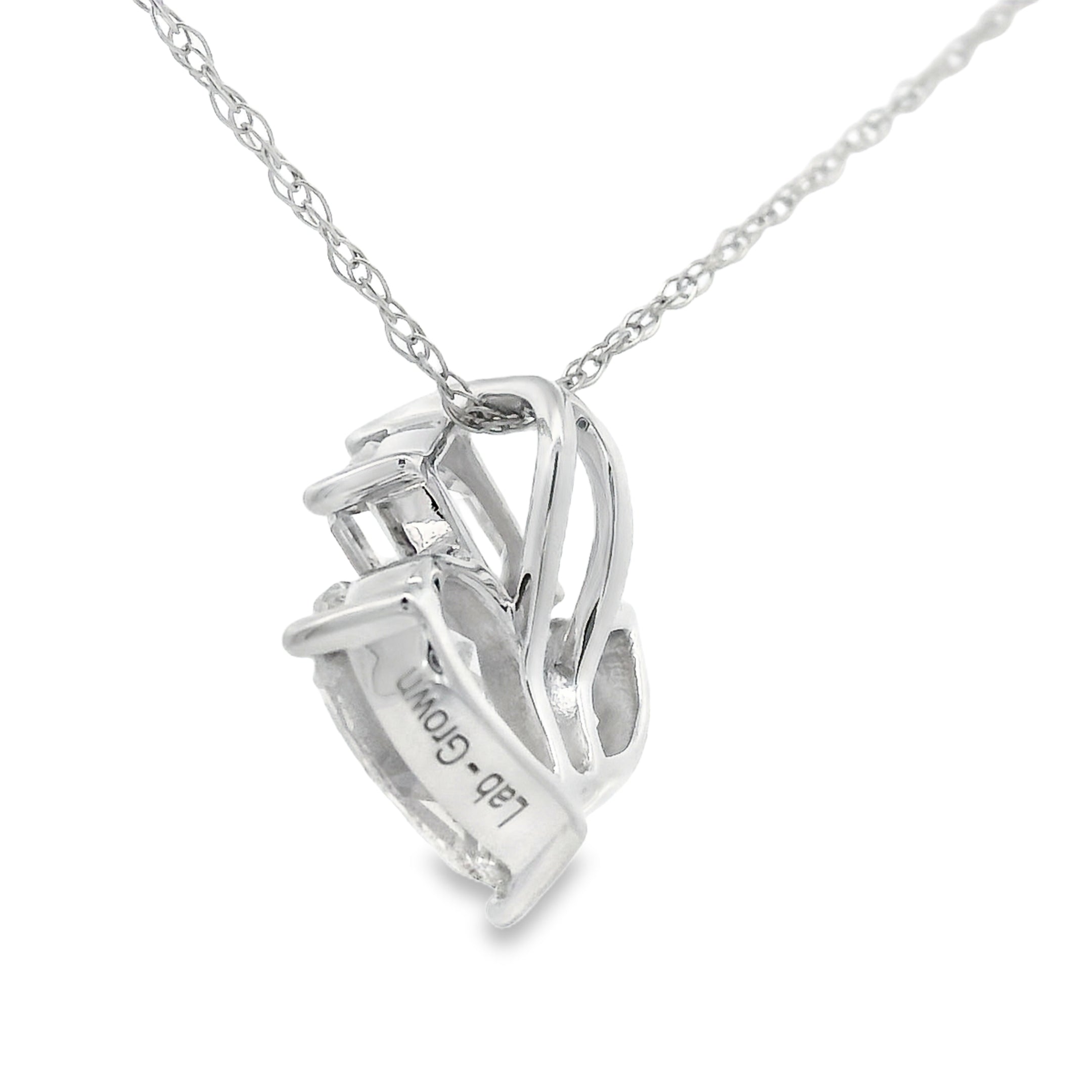 Lab Grown Diamond Fashion Pendants 14KT White Gold