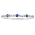 Sapphire Diamond stackable band set 14KT White Gold