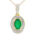 Chalcedony Diamond Fashion Pendants 10KT Yellow Gold