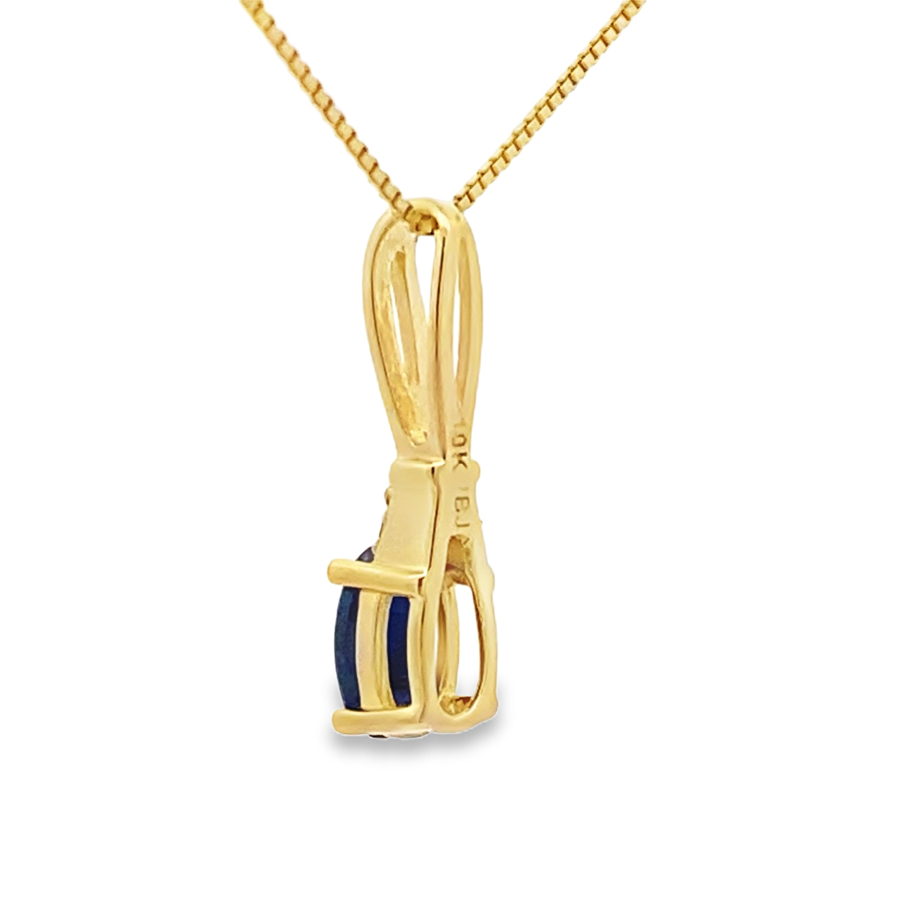 Sapphire Diamond Fashion Pendants 10KT Yellow Gold