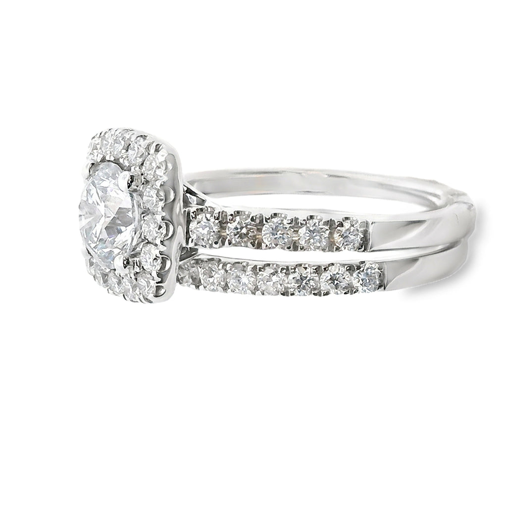 Lab Grown Diamond Engagement Ring Set 10KT White Gold