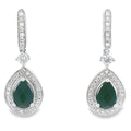 .84ct Onyx Diamond Dangle Earrings 10KT White Gold