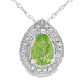 .47ct Peridot Diamond Fashion Pendants 10KT White Gold