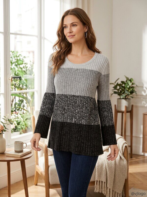Style & Co Women's Striped Bell-Sleeve Tunic, XXL