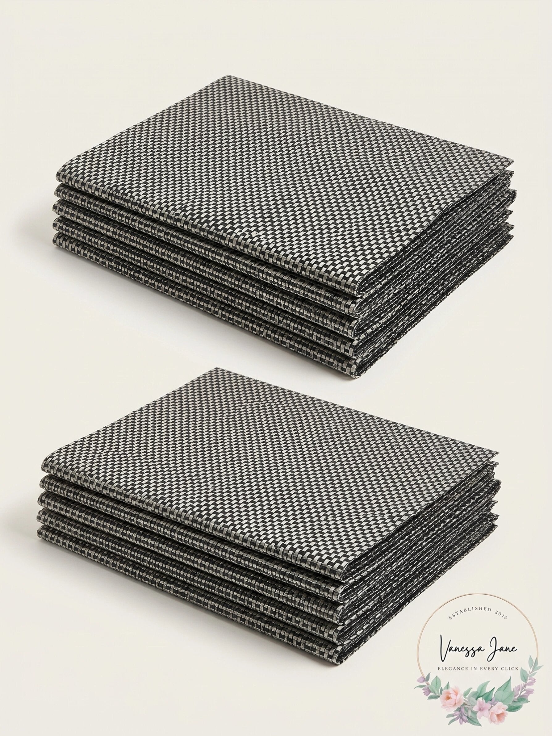 Kraftware EveryTable Bamboo Placemat in Silver/Black (Set of 12)