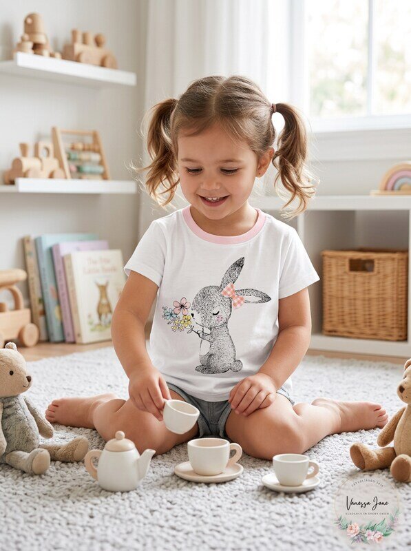 First Impressions Girls Print Cotton T-Shirt