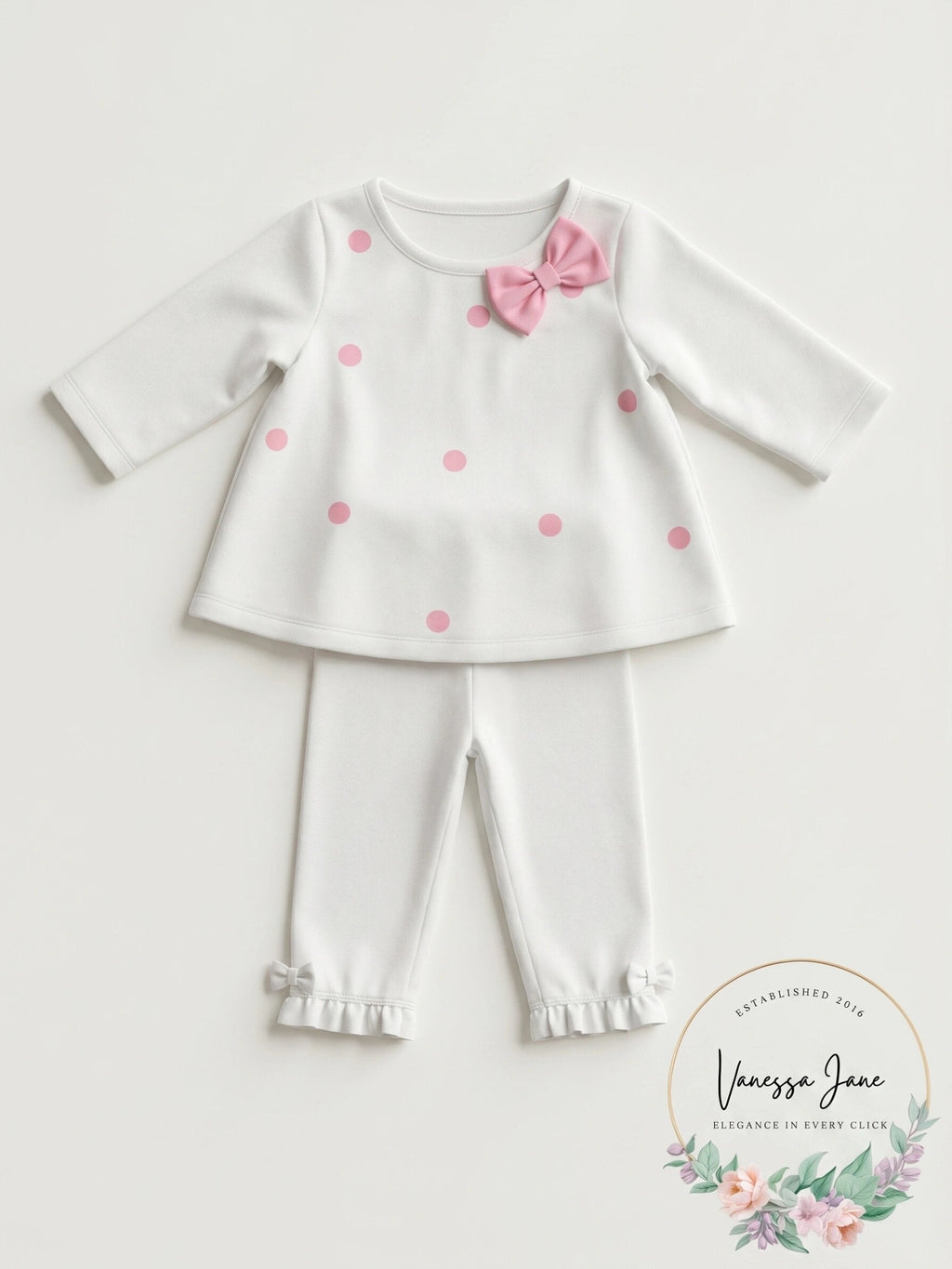 1st Impressions Baby Girl 2 Pc Outfit LS Tunic Bottom Leggings 3-6M