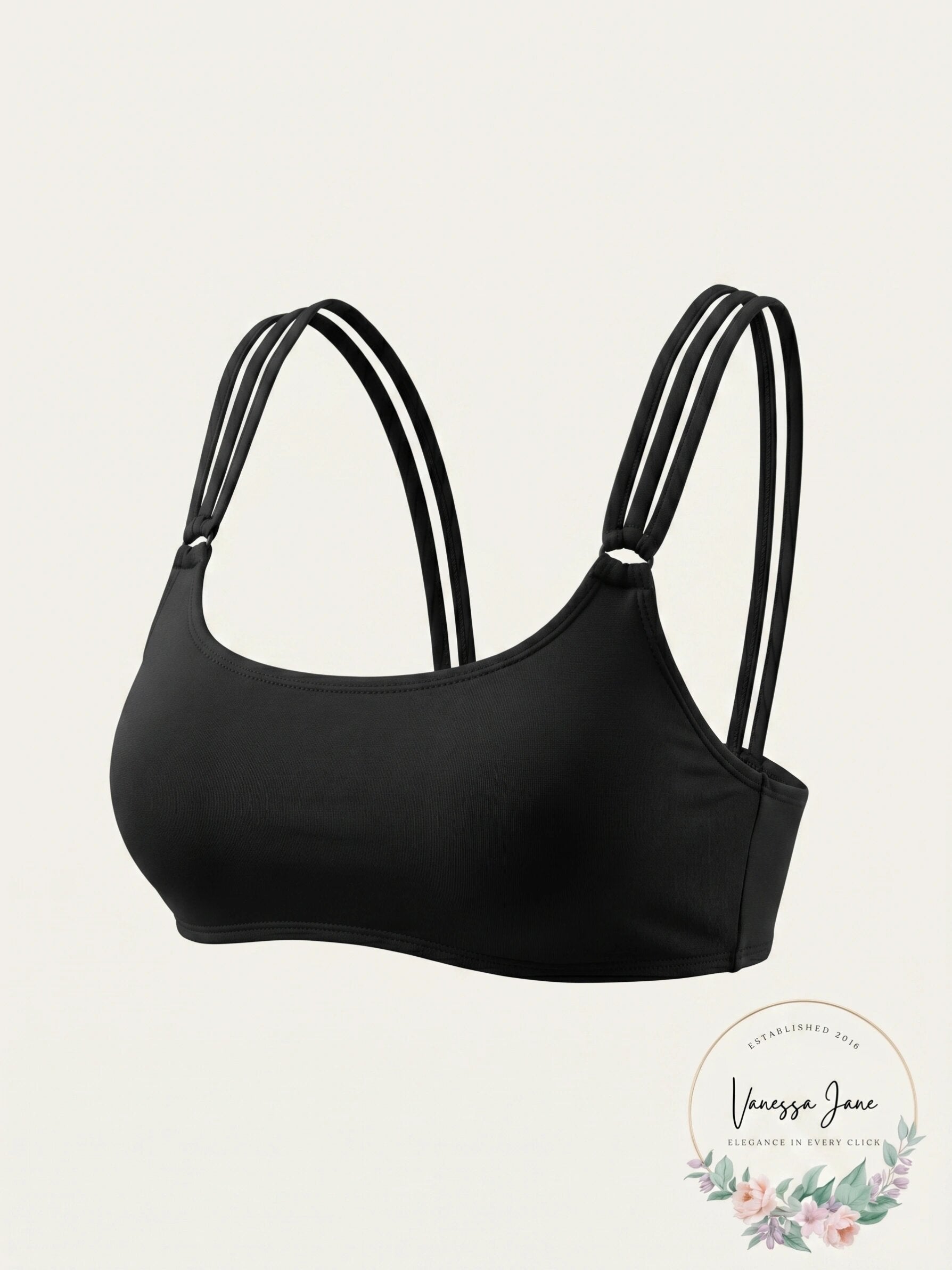 California Waves Juniors Ribbed Back Bralette Top, Size Small