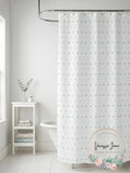 Saturday Knight Neutral Nuances Colorful Dots Shower Curtain, One Size, Blue