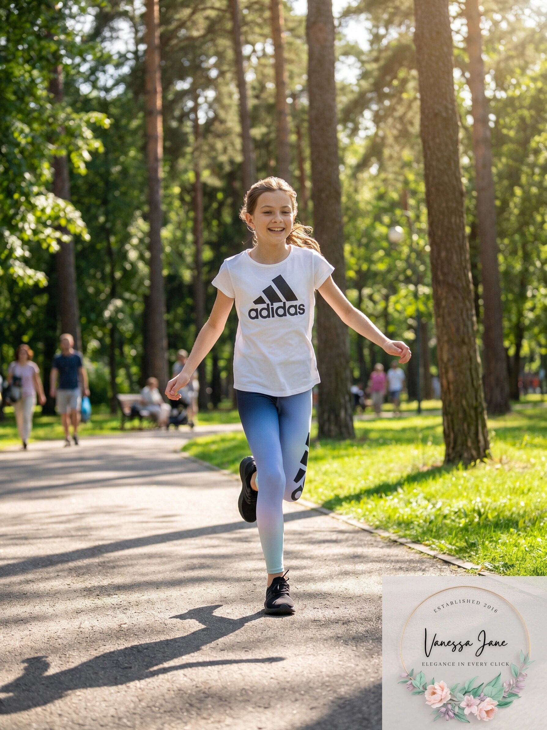 Adidas Big Girls Graphic Tights