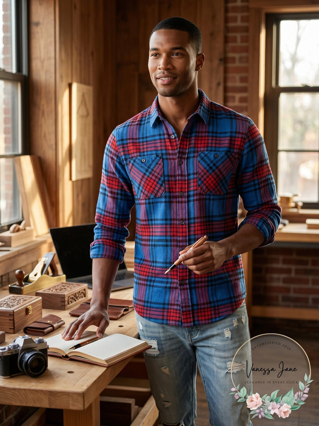 American Rag Mens Brady Plaid Shirt