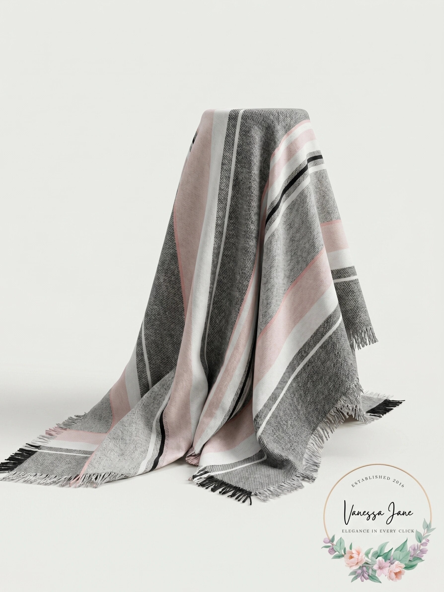 Steve Madden Sparkle Striped Travel Wrap & Scarf