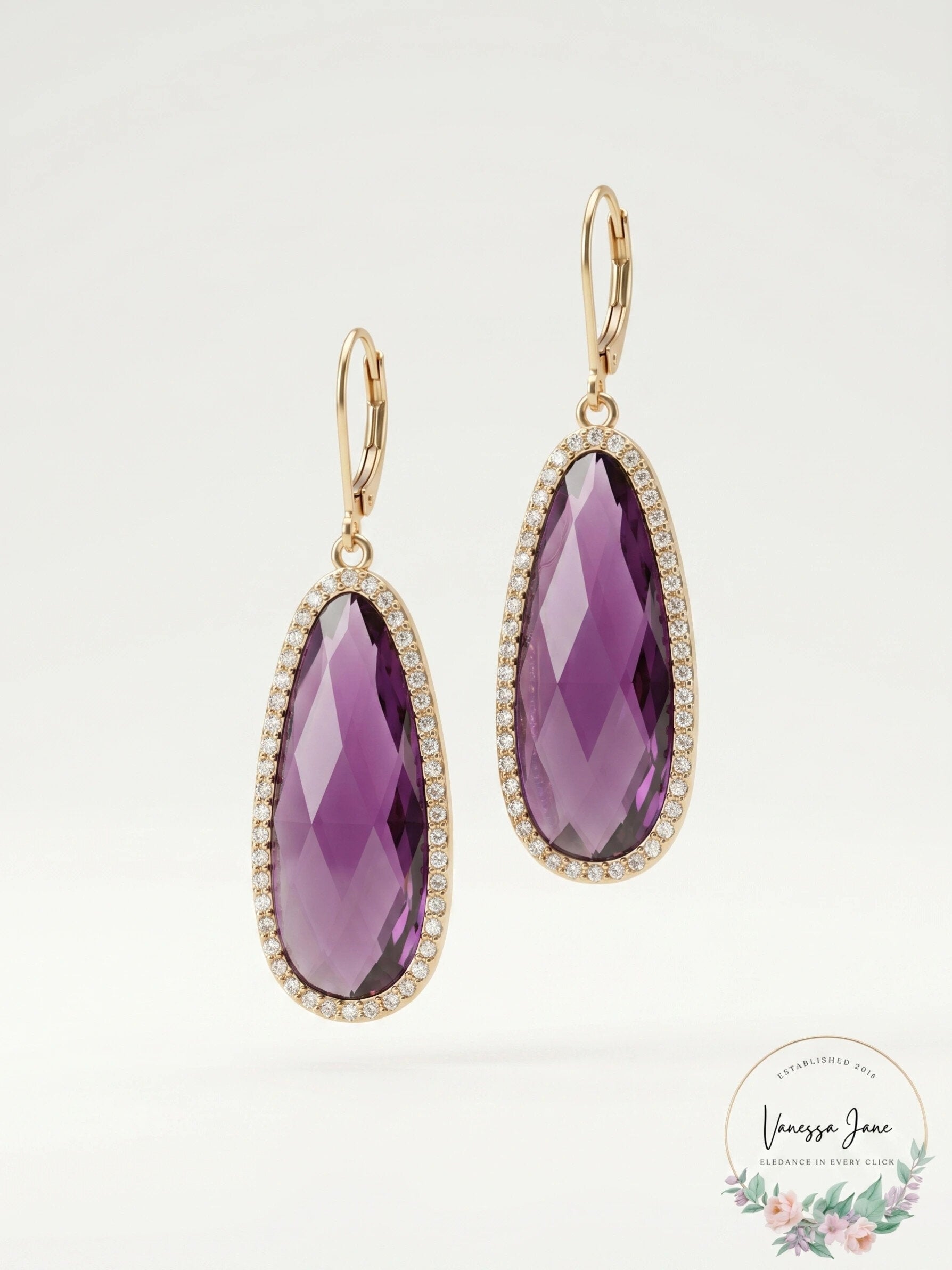 Lonna & Lilly Large Stone Drop Earrings