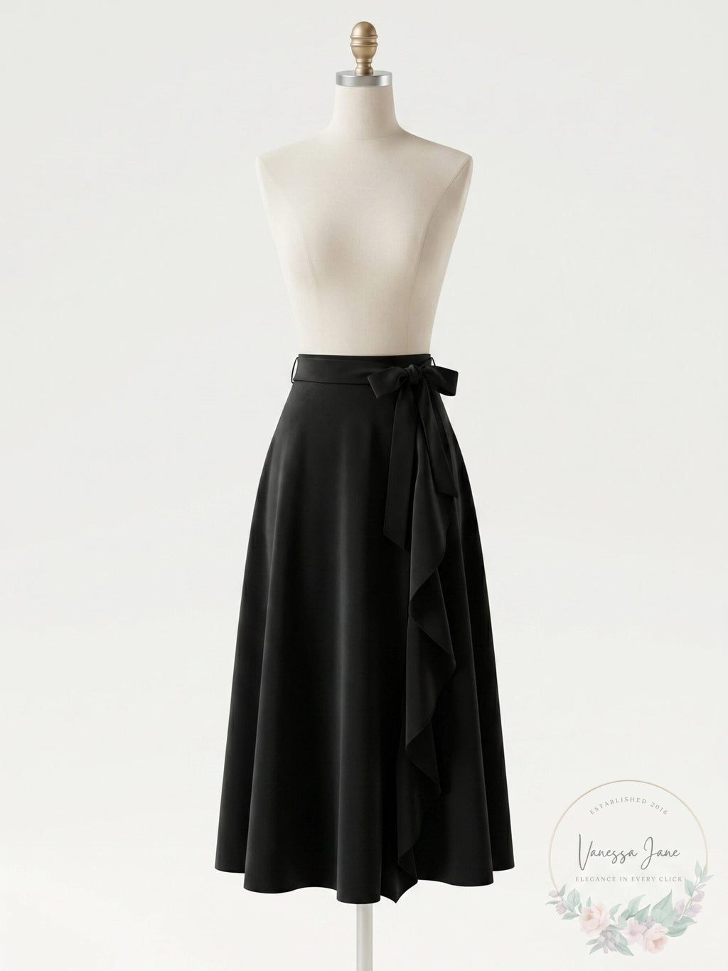 Calvin Klein Ruffled Faux-Wrap Skirt