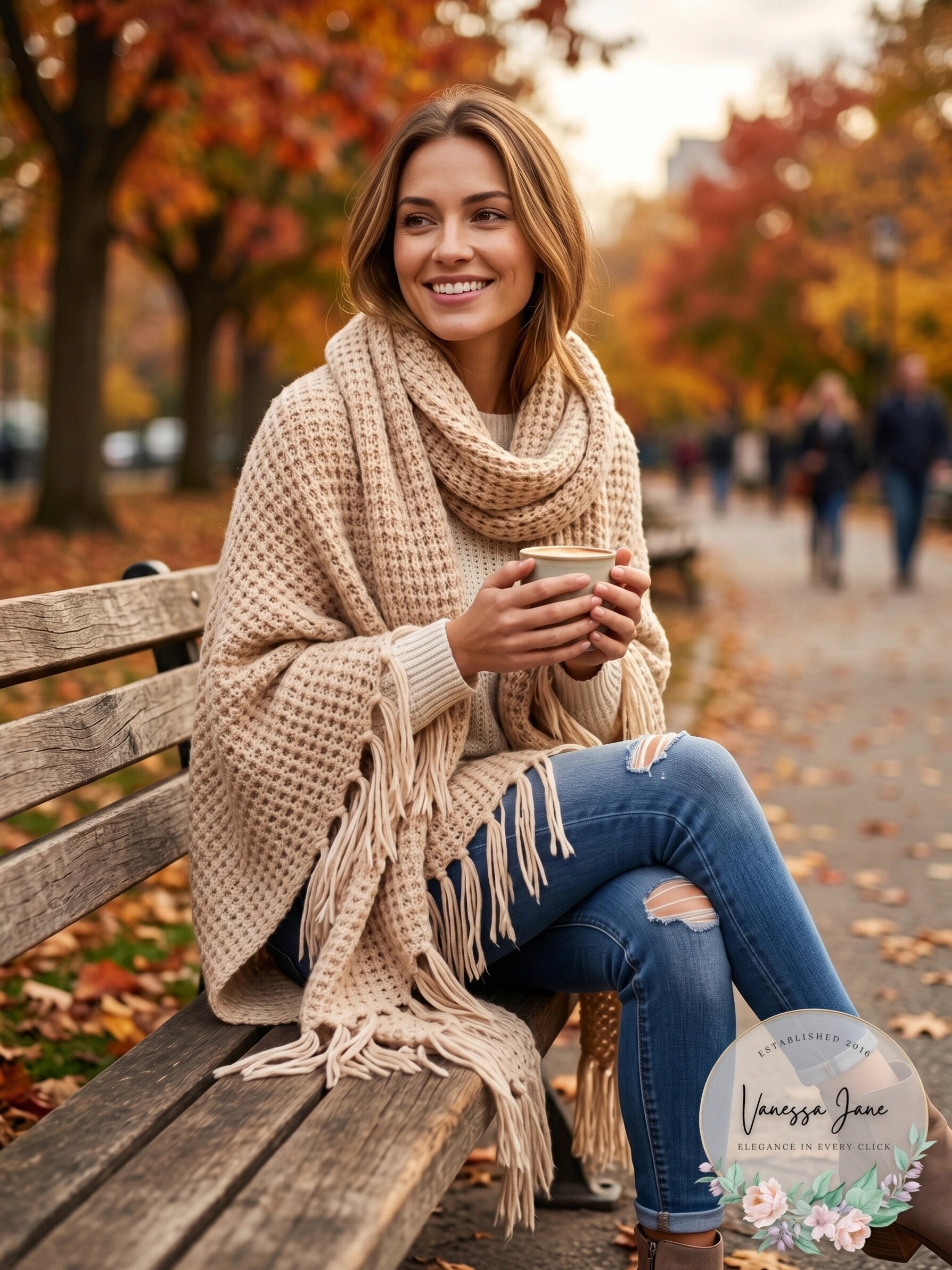 Steve Madden Lurex Knit Tassel Scarf, One Size