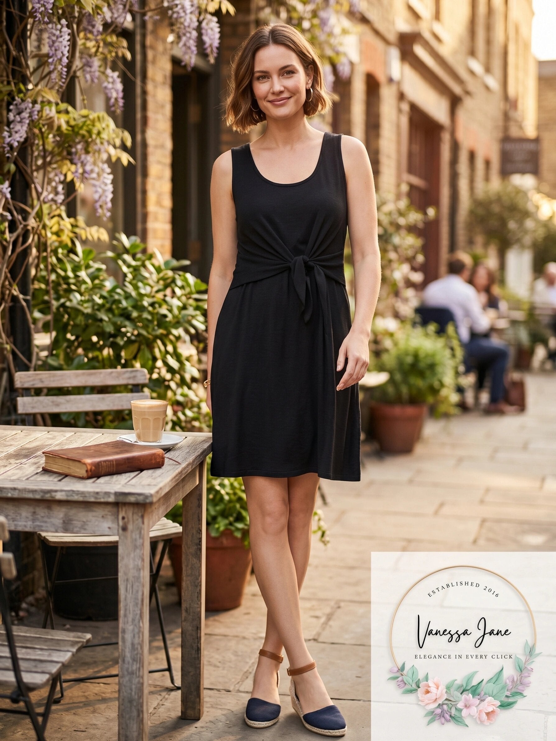 Style & Co Petite Sleeveless Tie-Front Dress