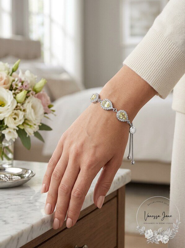 Charter Club Crystal and Stone Slider Bracelet