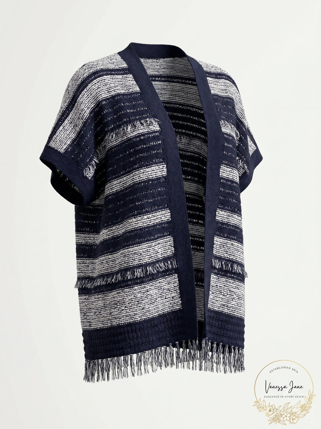 Style & Co Women's Mixed-Knit Fringe-Trim Cardigan, Size Small