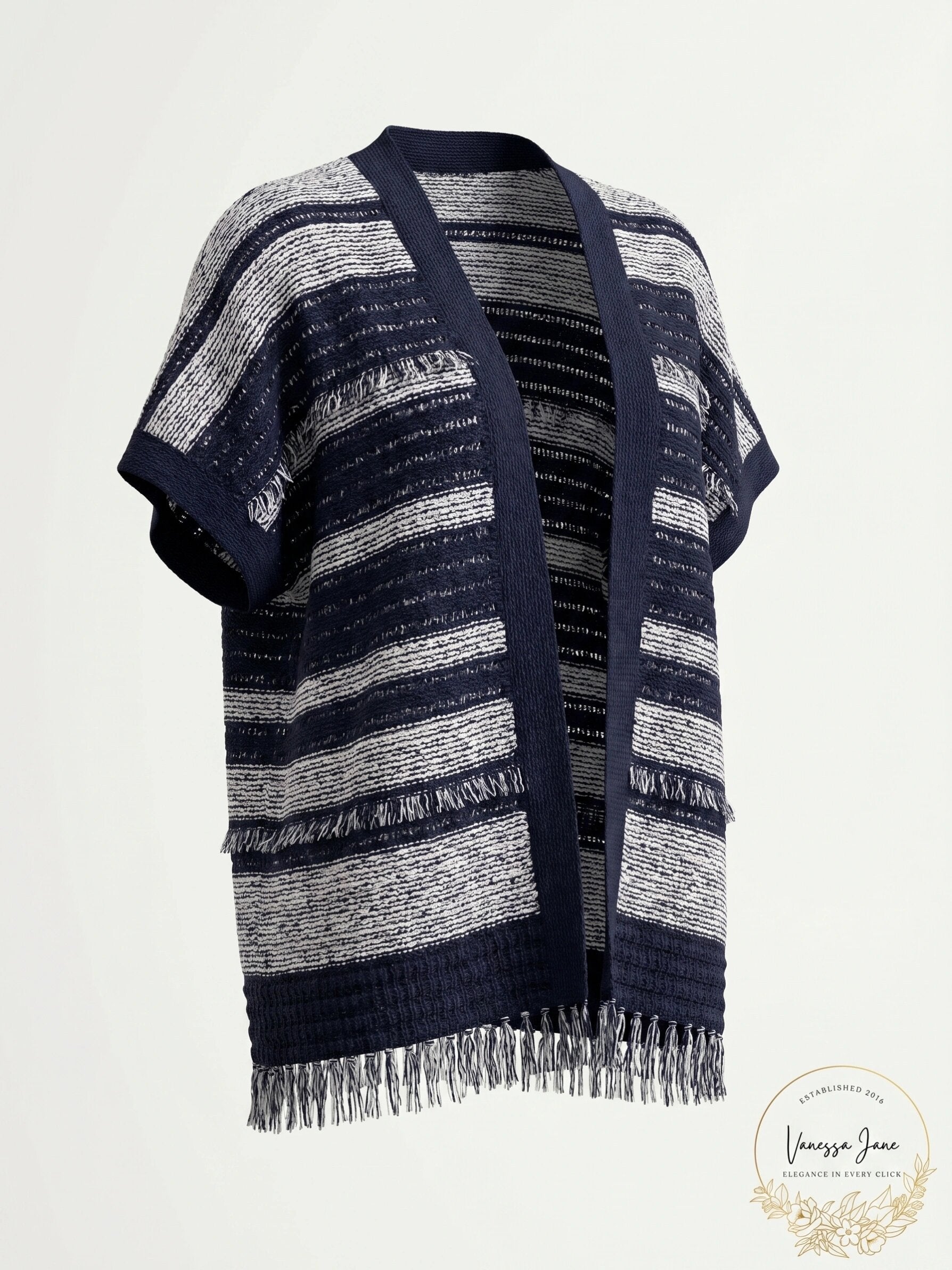 Style & Co Women's Mixed-Knit Fringe-Trim Cardigan, Size Small
