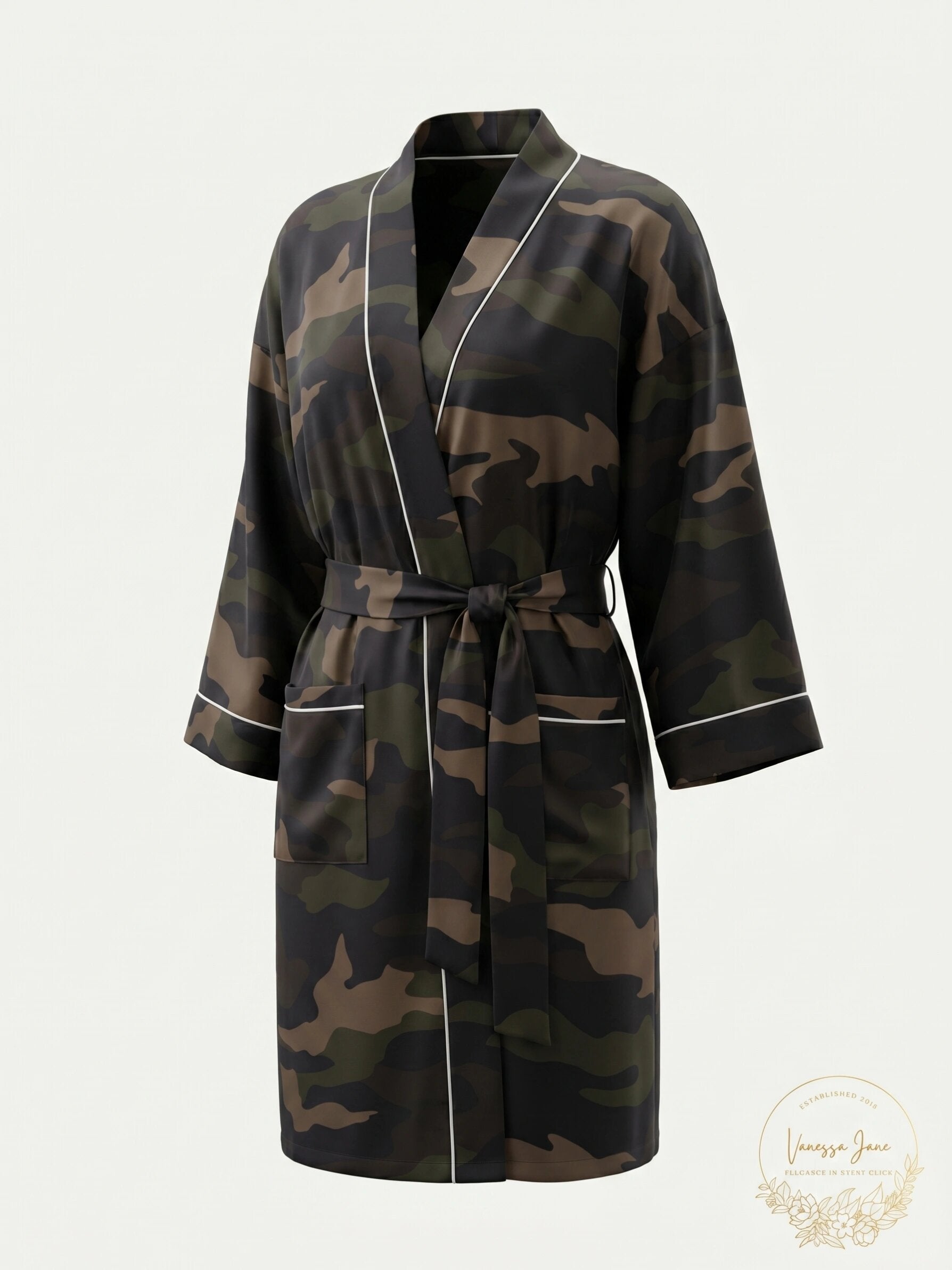 Generation Love Lesley Camo Robe, Size Small