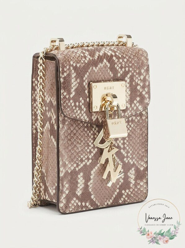Dkny Elissa Chain Strap Snake Crossbody