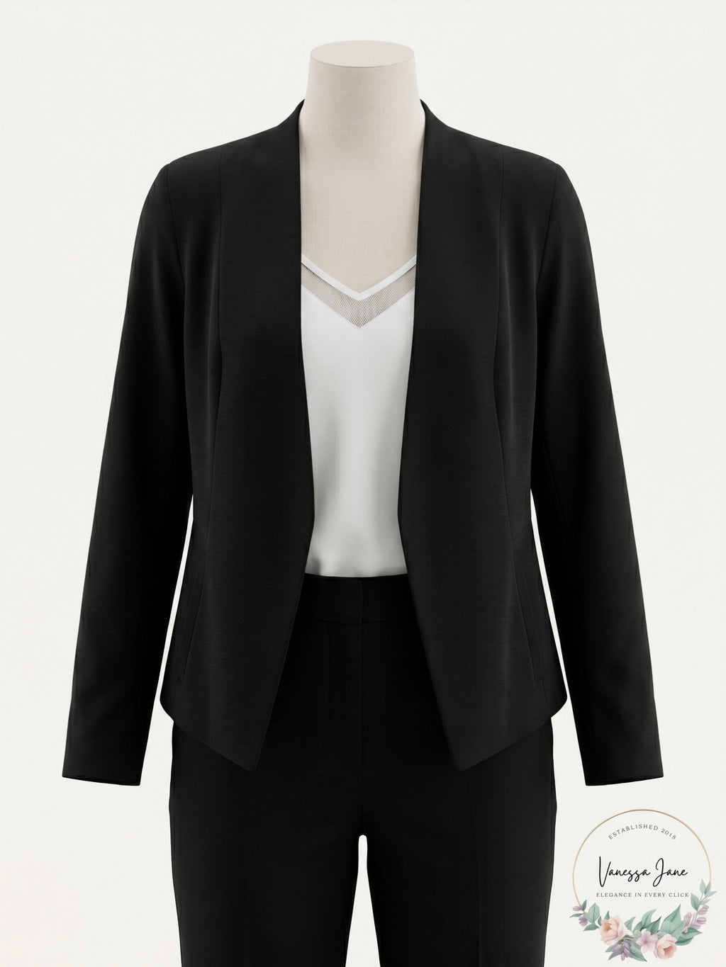 1.State Womens Open-Front Blazer, Size Small