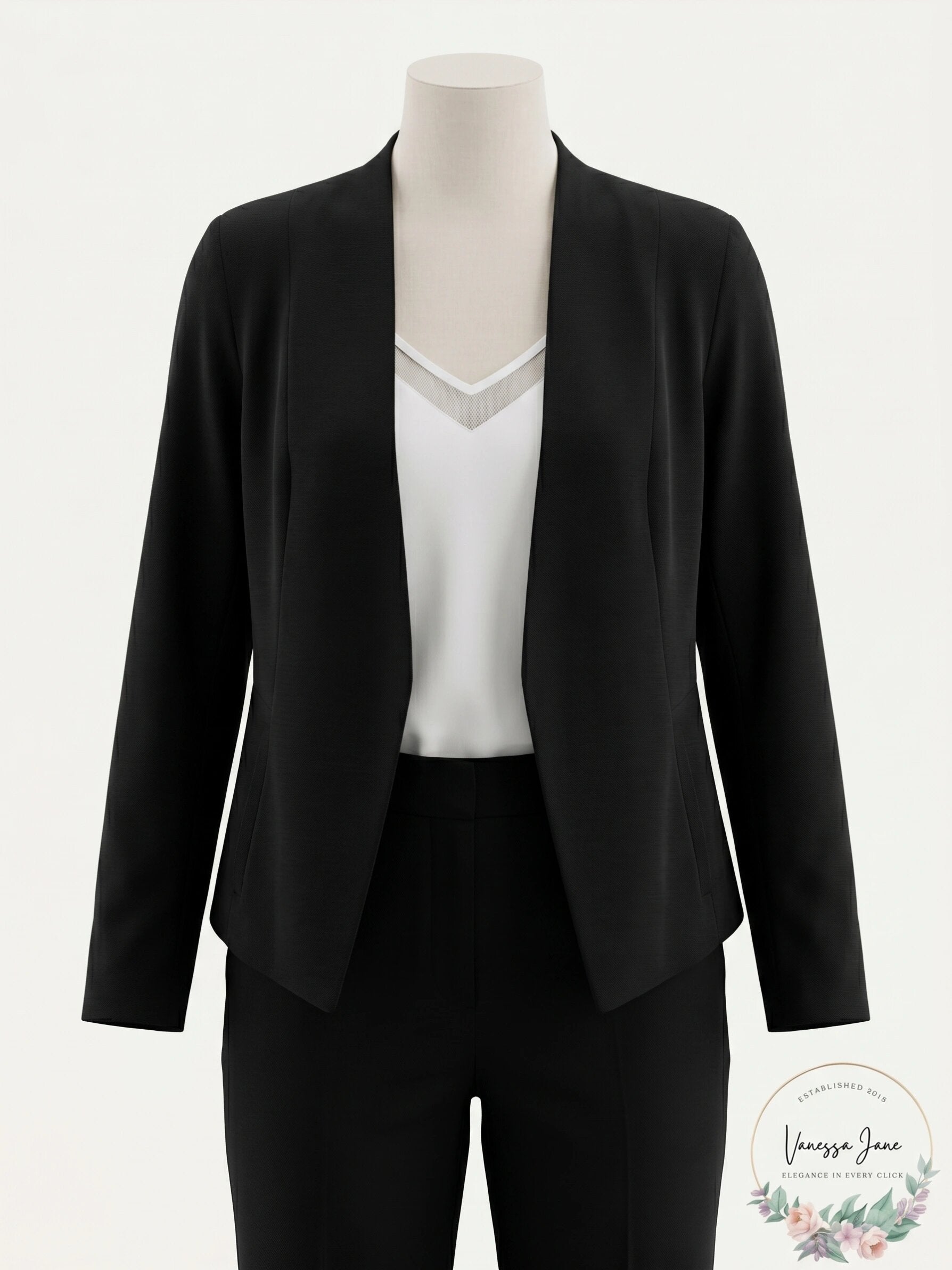 1.State Womens Open-Front Blazer, Size Small