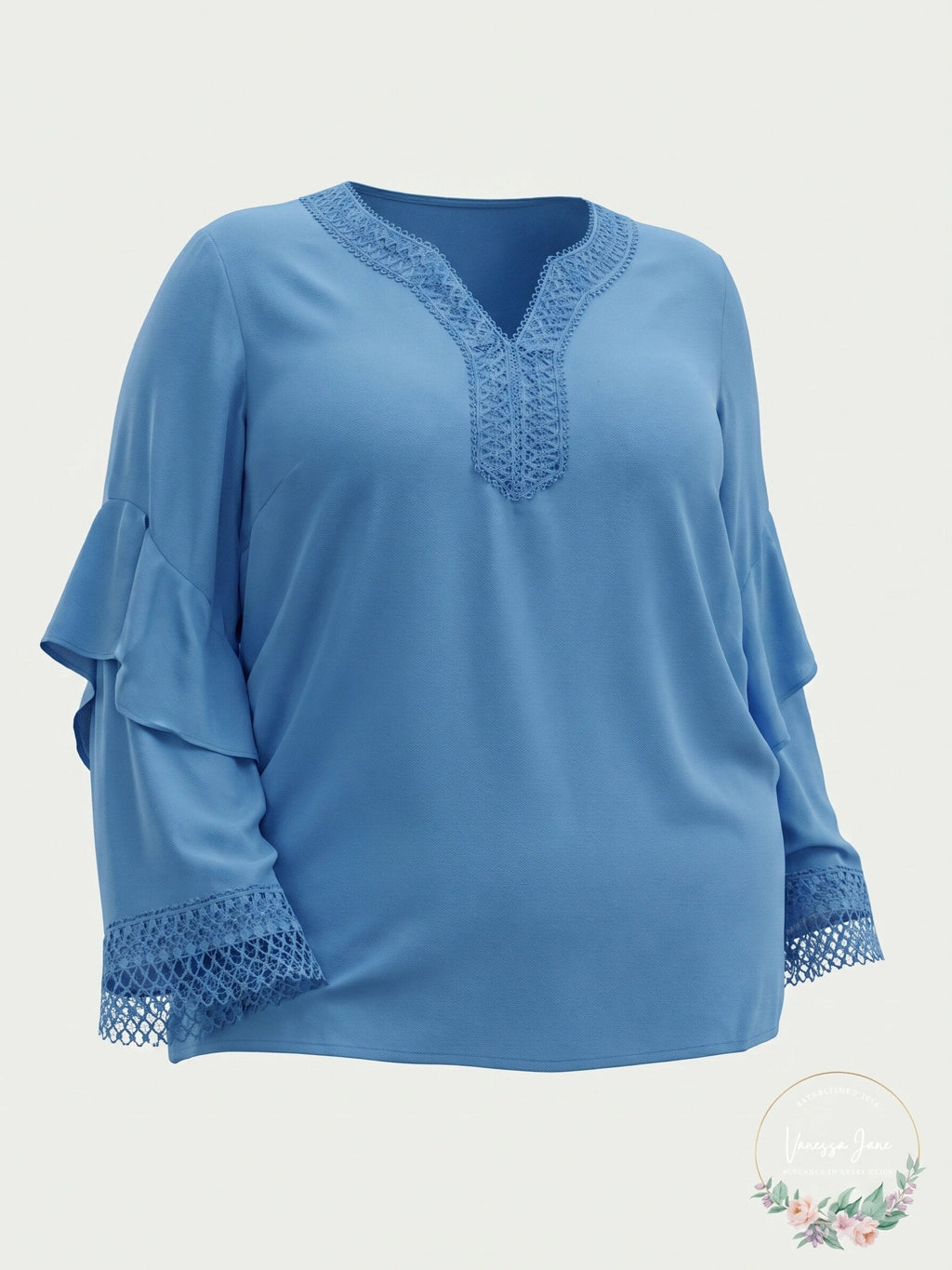 Alfani Women's Plus Size Crochet-Trim Top