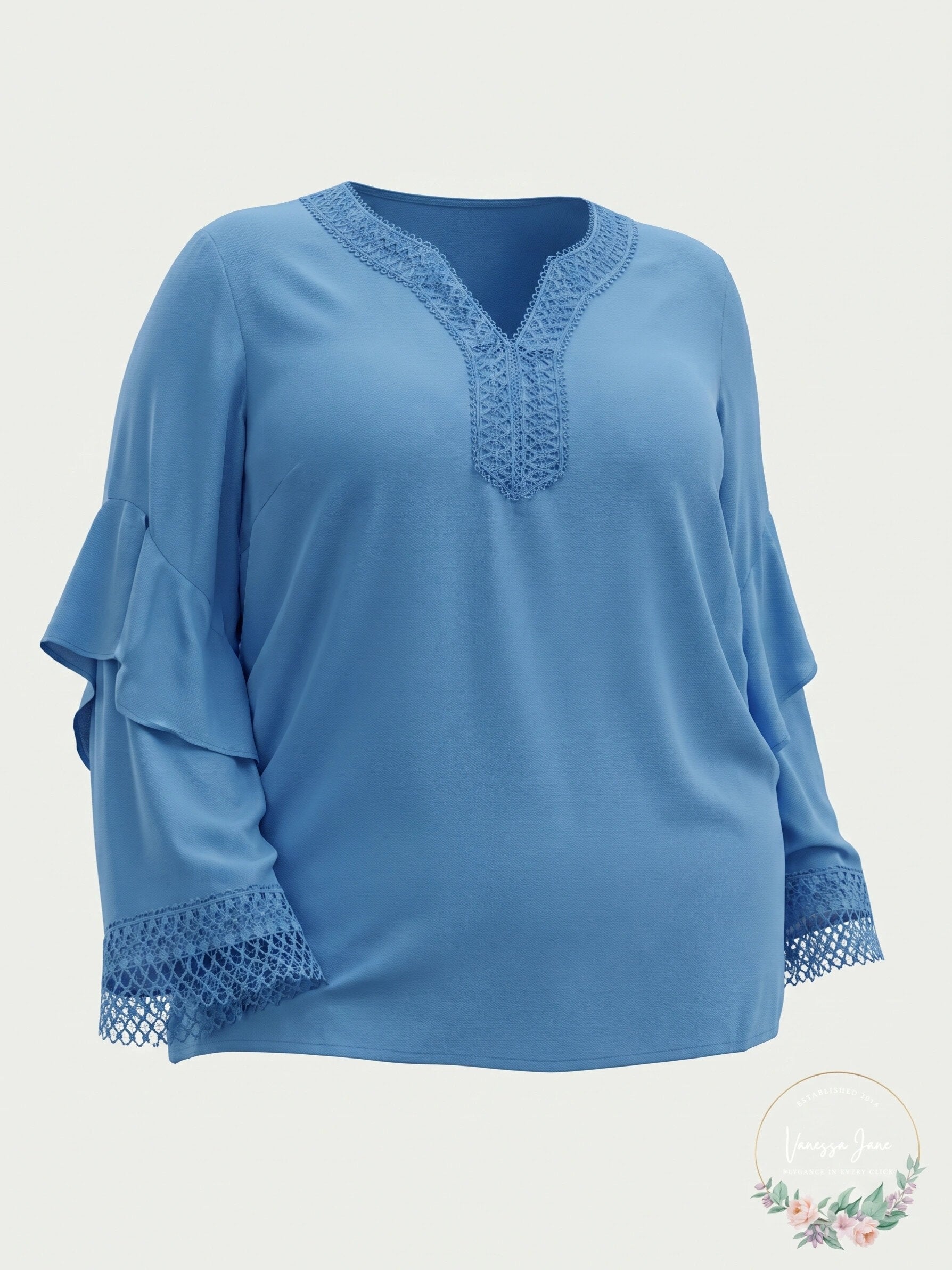 Alfani Women's Plus Size Crochet-Trim Top