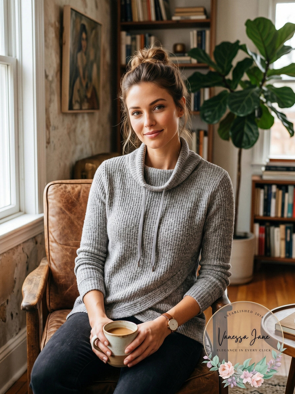 Ideology Cowl Neck Drawstring Pullover Heathered Long Sleeve Womens Top, 2X