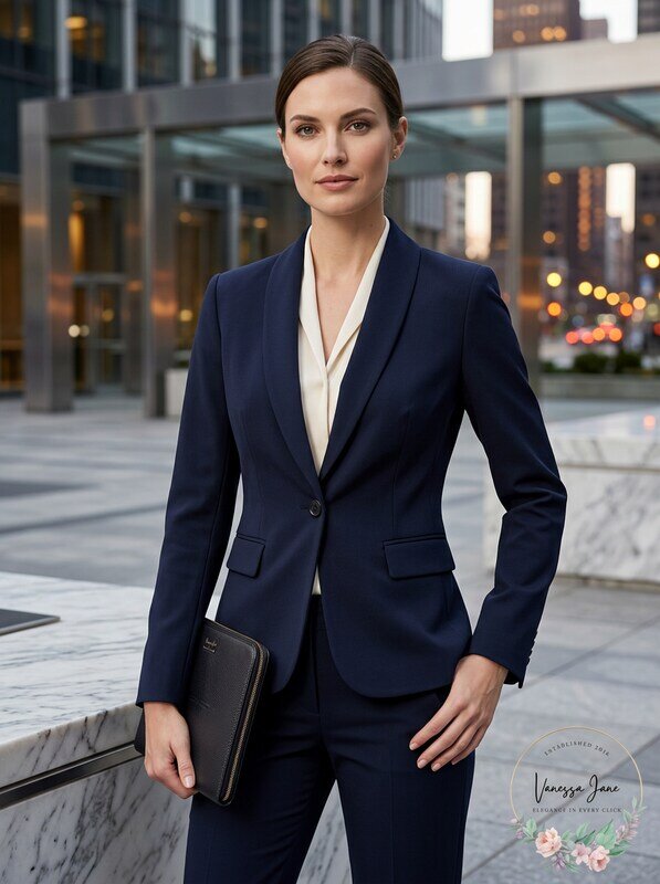 Nine West One-Button Shawl Collar Stretch Jacket Nightsky ,Size 6