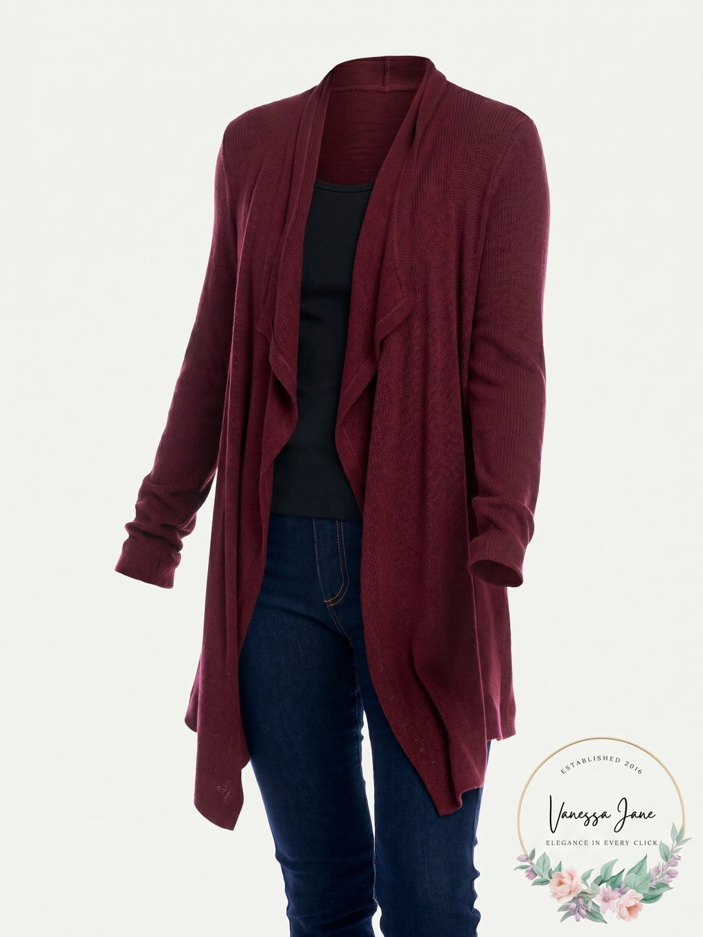 Karen Kane Womens Drape Front Cardigan Sweater, Size Medium