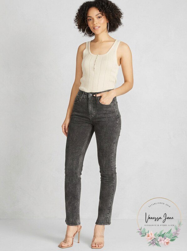 Vigoss Jeans High Rise Straight-Leg Jeans, Size 29