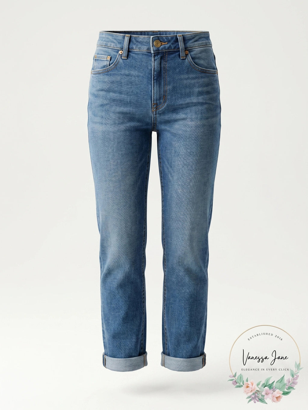 Joes the Scout High Waist Roll Cuff Straight Leg Jeans in Denali, Size 27