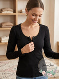Ultra Flirt Juniors Scallop-Edge Henley Top