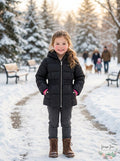 Limited Too Girls Too Puffer W/Sweater Knit Trim, Size 6X