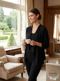 Sag Harbor Womens 3/4 Sleeve Waterfall Front 2fer