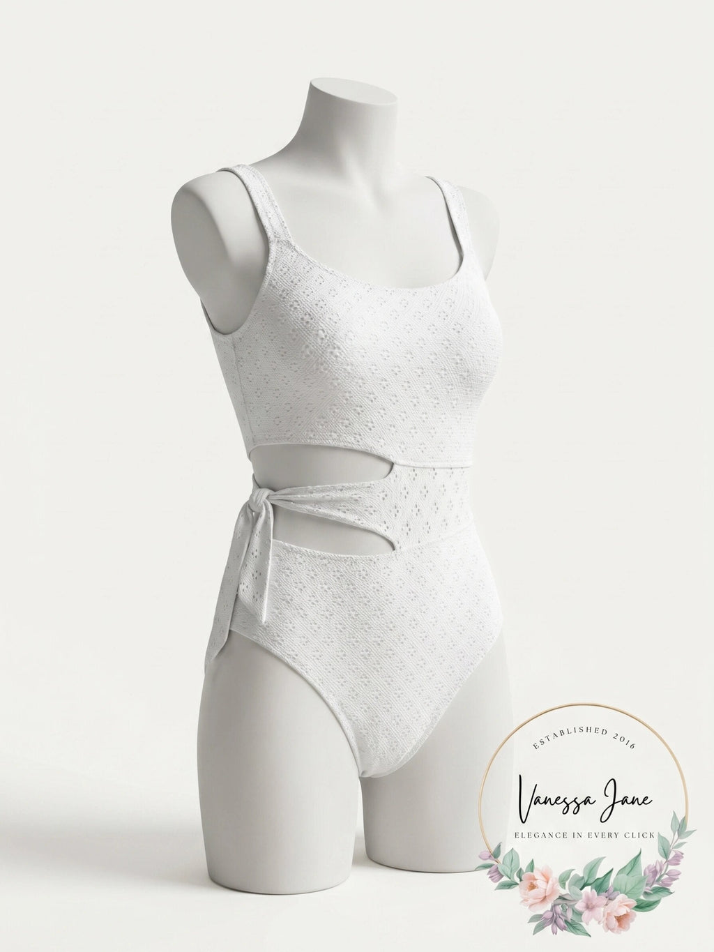 Jessica Simpson Womens Eyelet Asymmetrical Removable Cups Adjustable Tie