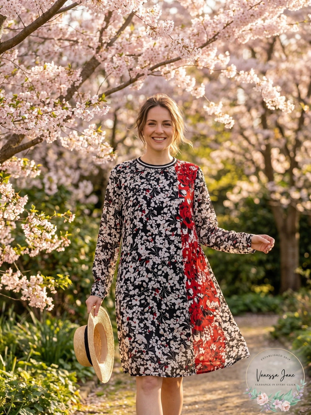 Bar Iii Floral-Print Mock-Neck Dress, Size 14
