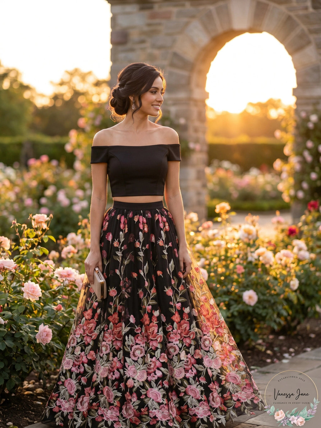 Trixxi Juniors 2-Pc. Off-the-Shoulder Gown