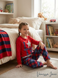 Tommy Hilfiger Girls 2-Pc. Plaid Pajama Set