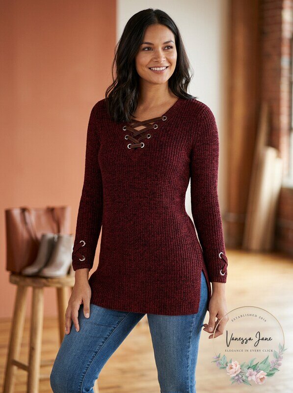 Style & Co Petite Lace-up Tunic
