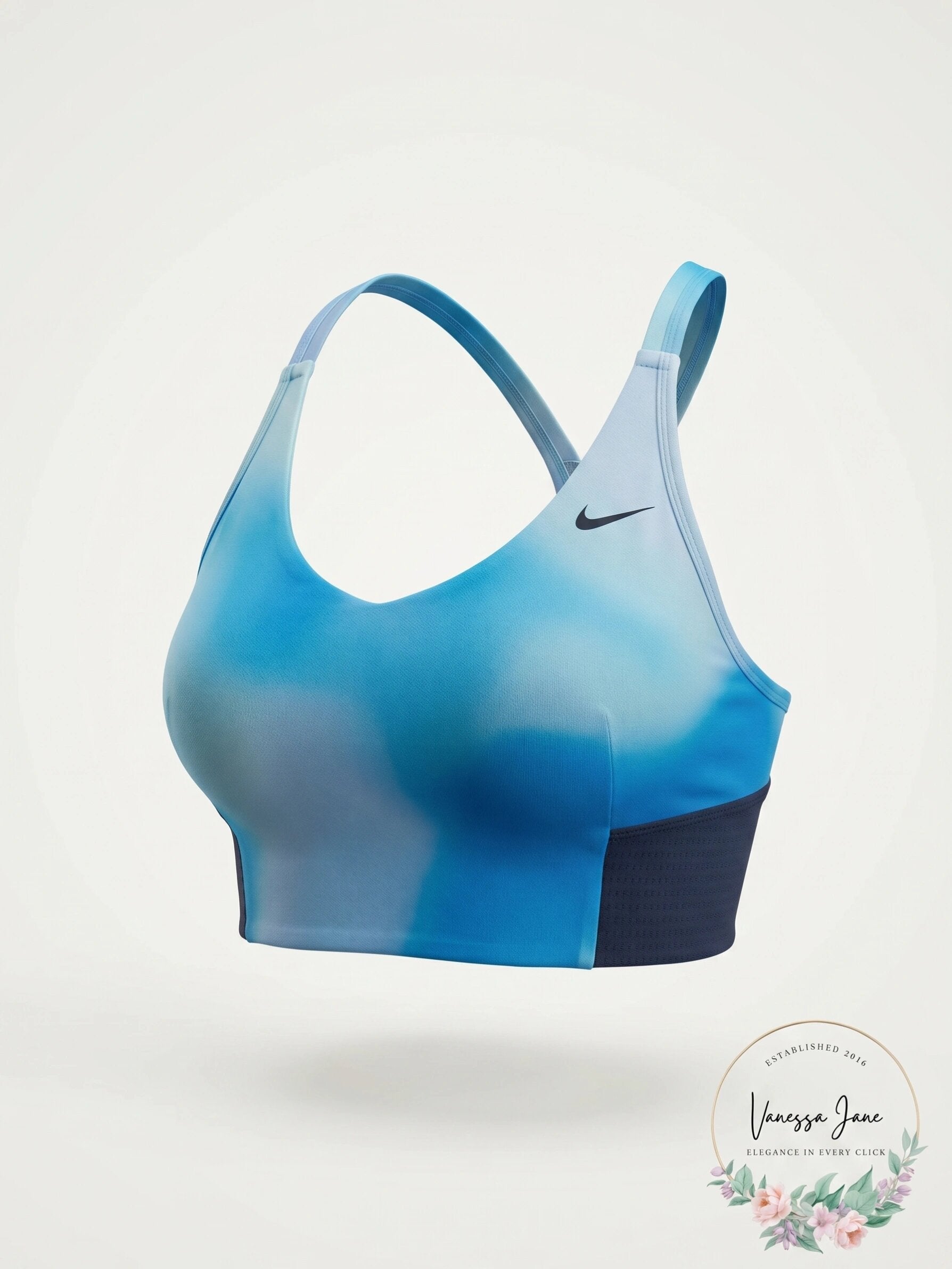 Nike Spectrum Crossback Midkini Top – Battle Blue, Size Xs